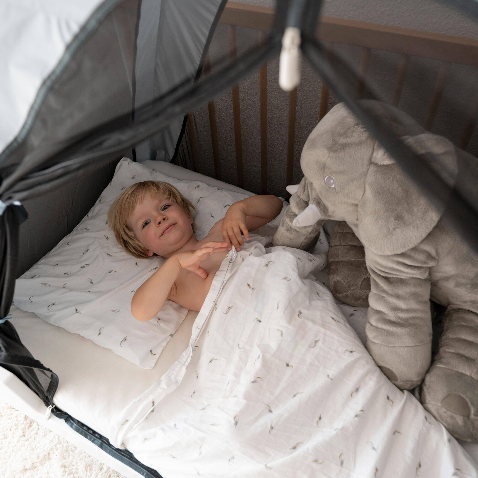 Tienda de cama con mosquitera - 200x90 cm - Malla de 1 mm - Crema 6/8