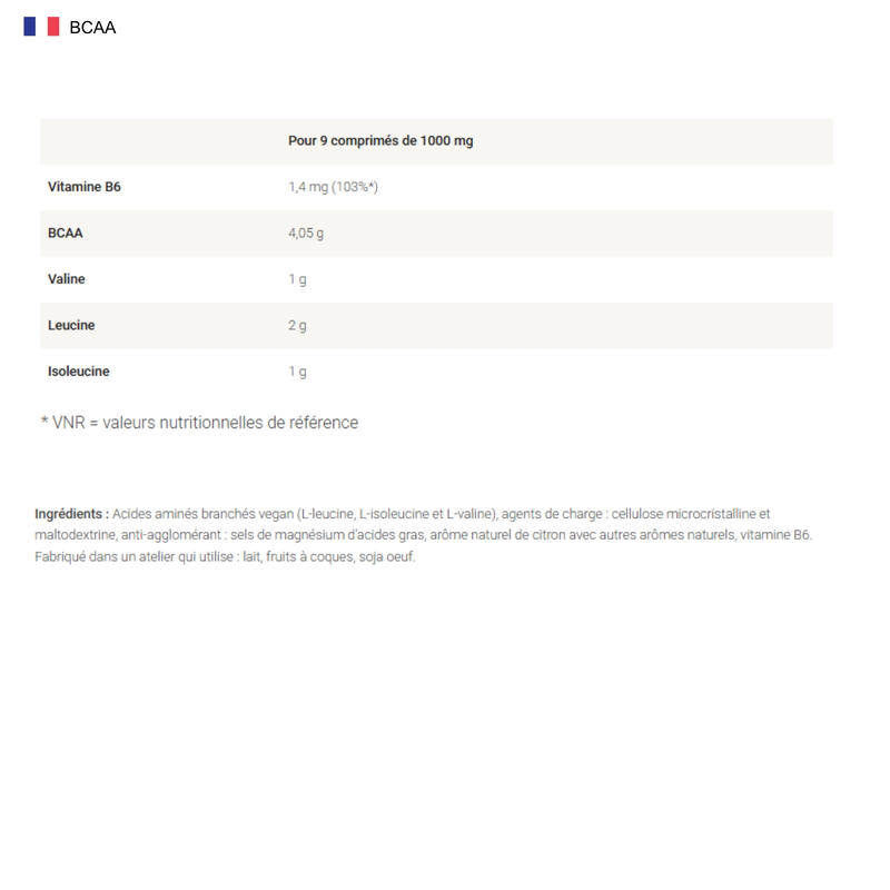BCAA 2:1:1 - aminozuren  - 180 tabletten