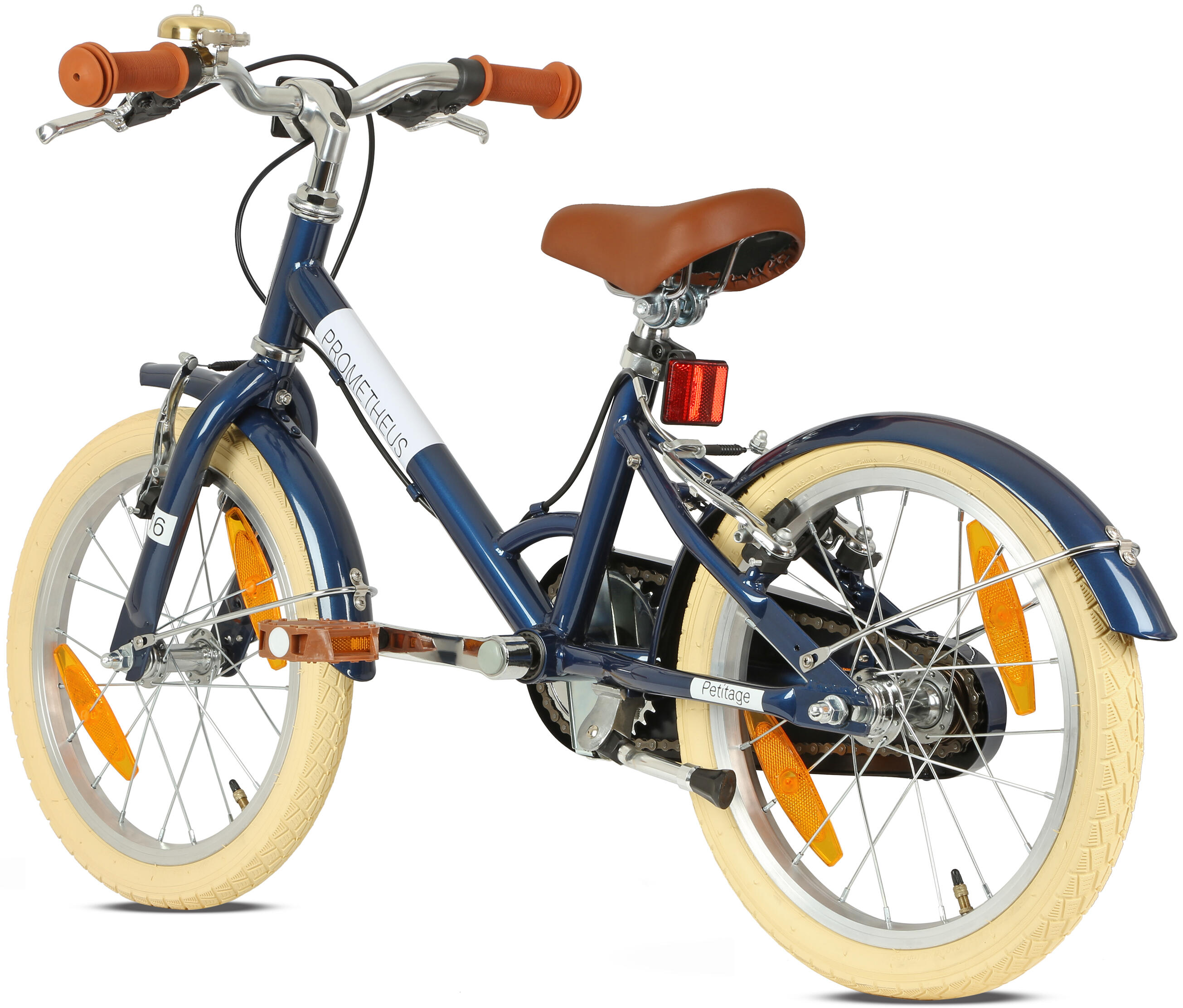 Kinderfahrrad 16 Zoll ab 5 Jahre – Retro/Vintage Look - V-Bremse & Ständer 4/8