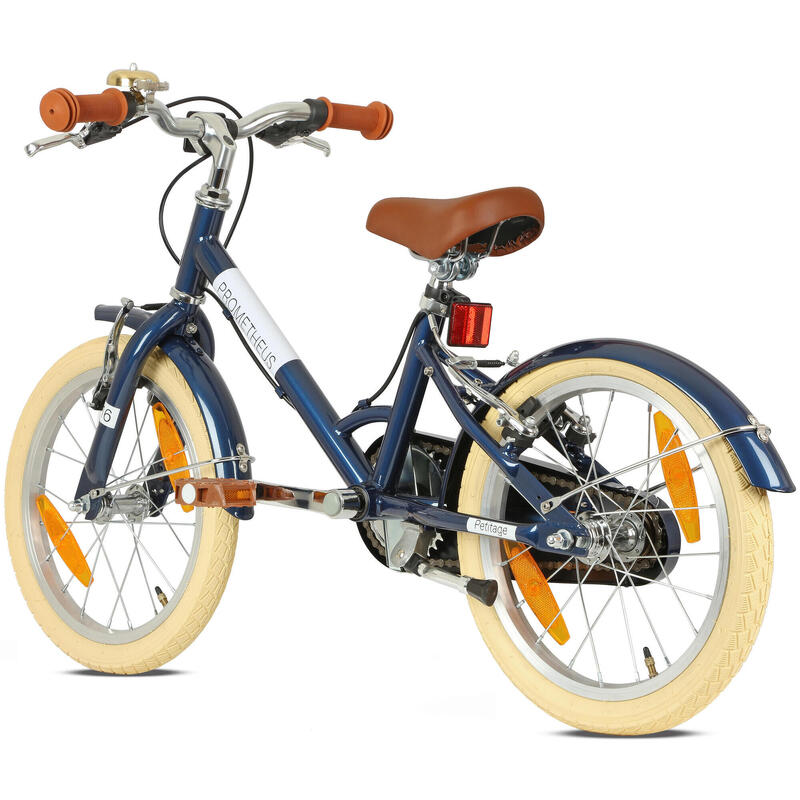 Vélo enfant 18 pouces dès 6 ans – Rétro/Vintage, frein V-Brake & béquille