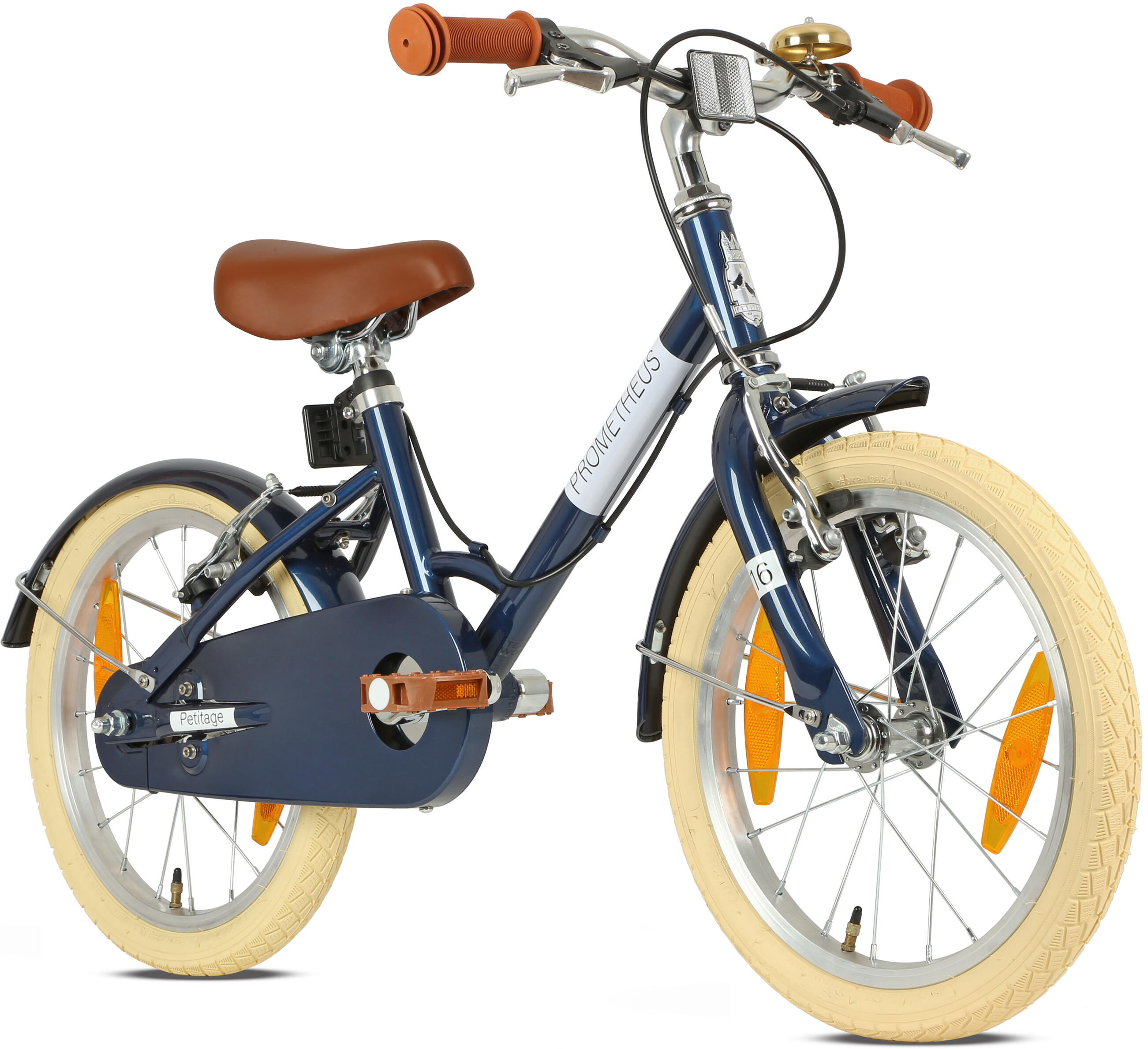 PROMETHEUS BICYCLES Kinderfiets 16 inch vanaf 5 jaar – Retro/Vintage look, V-brake & standaard
