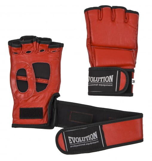 Rękawice skórzane MMA Evolution Red Pro 5/5