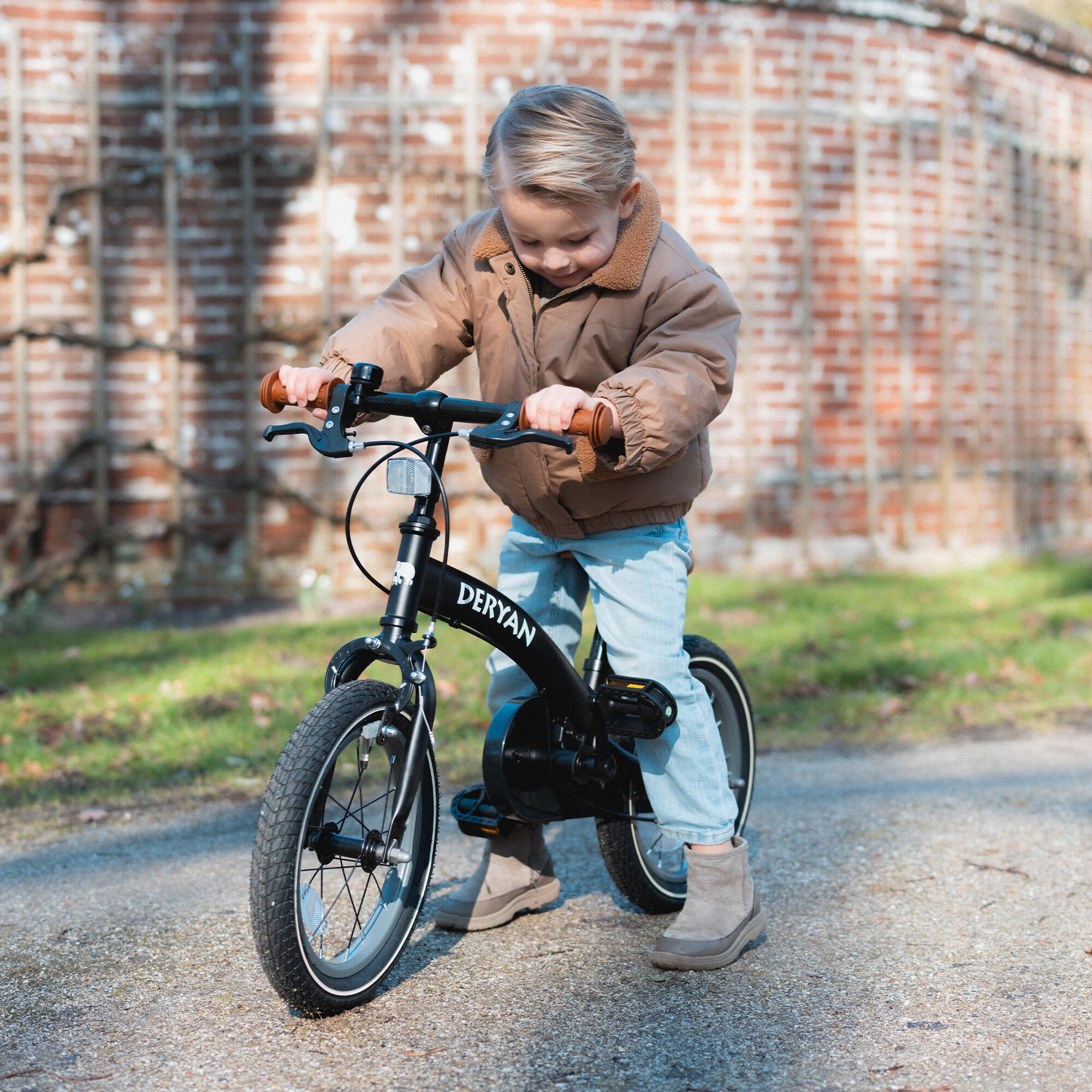 Deryan 3-in-1 Kinderfahrrad - 14 inch - Laufrad - Inkl. Stützräder 3/7