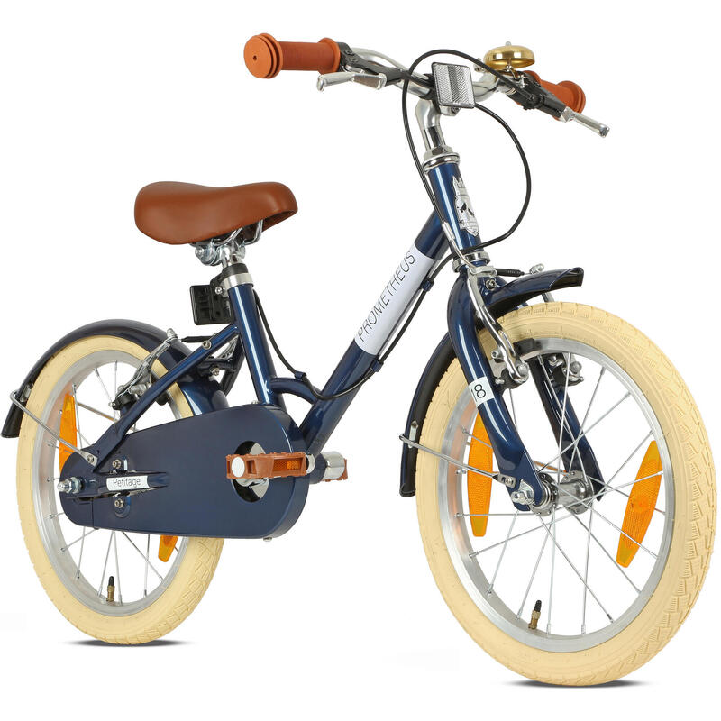 Vélo enfant 18 pouces dès 6 ans – Rétro/Vintage, frein V-Brake & béquille
