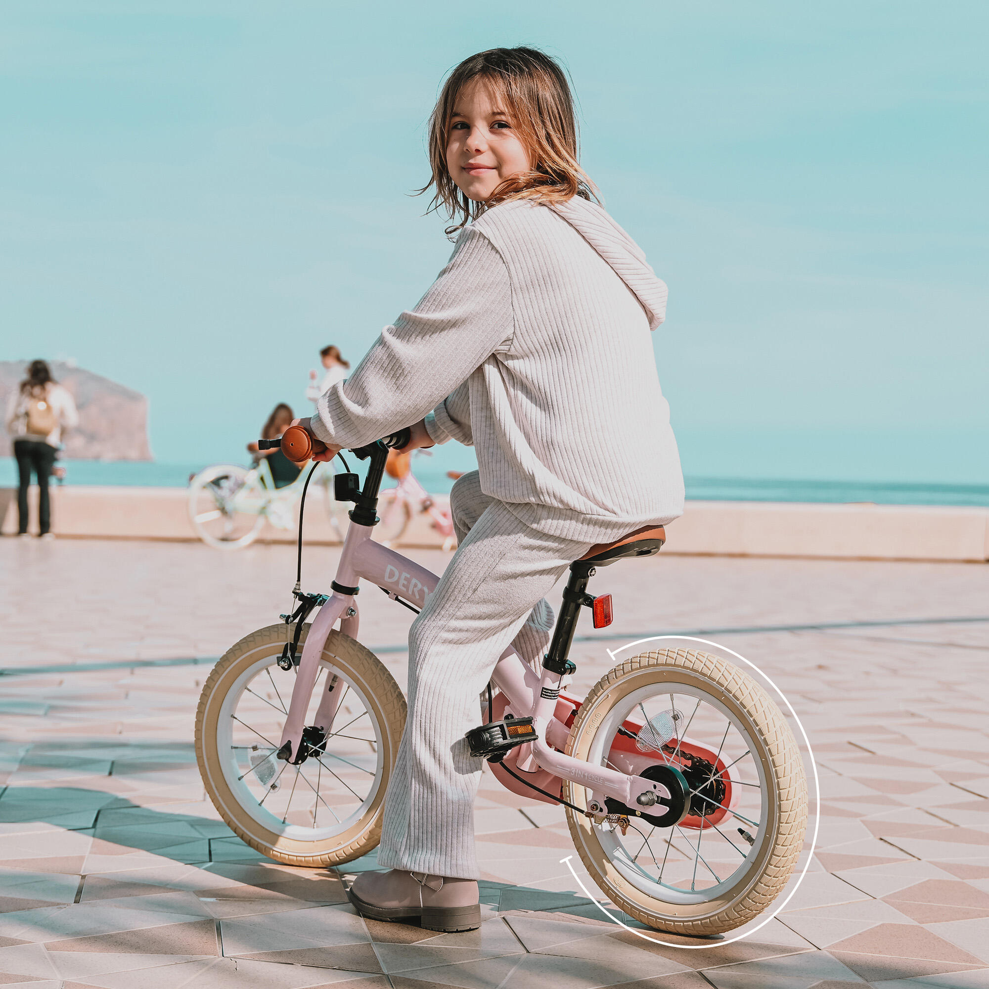 Deryan 3-in-1 Kinderfahrrad - 12 inch - Laufrad - Inkl. Stützräder 2/7