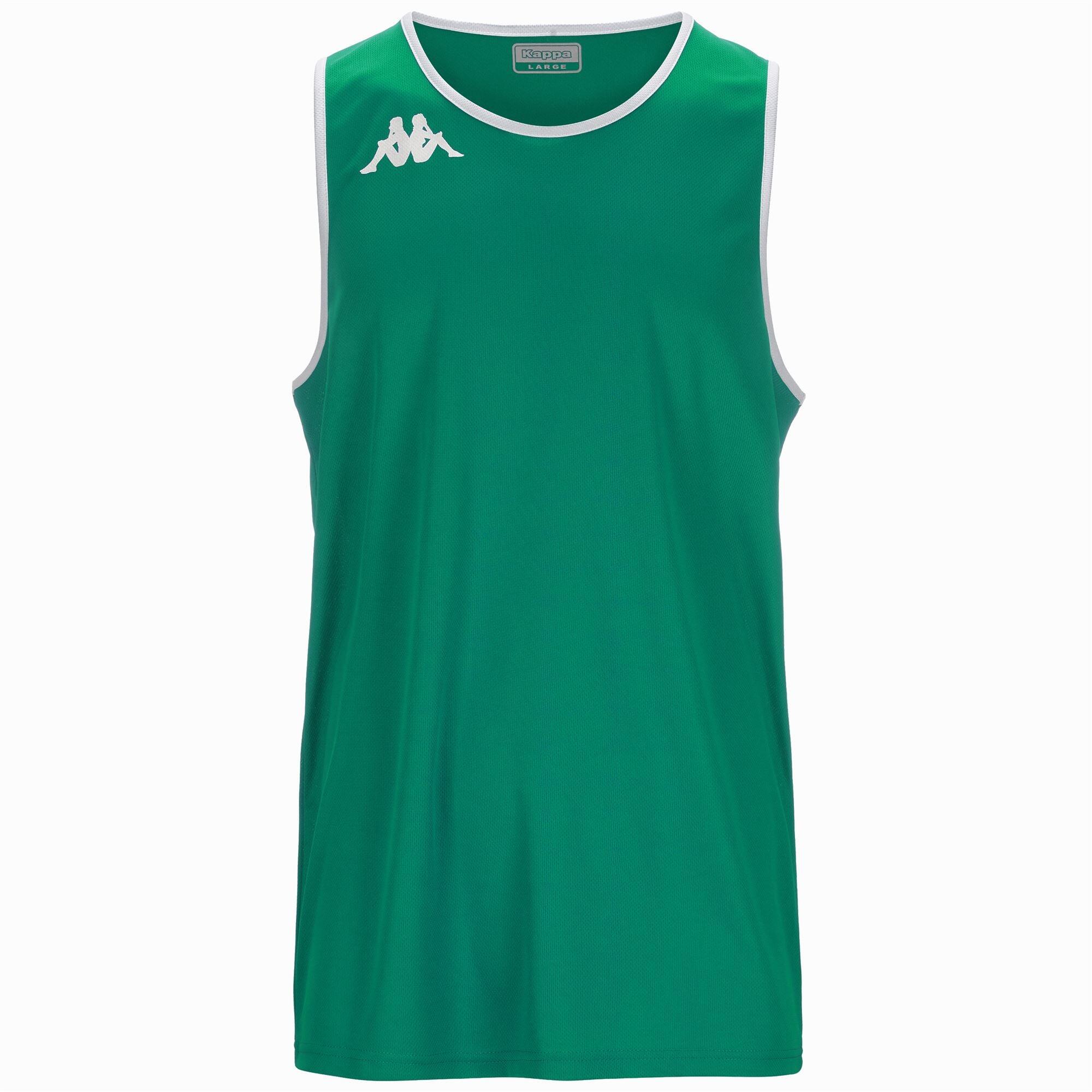 KAPPA top da bambino in poliestere verde da allenamento