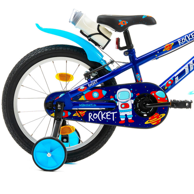 Bicicletă copii Dhs Rocket - 18 inch, albastru