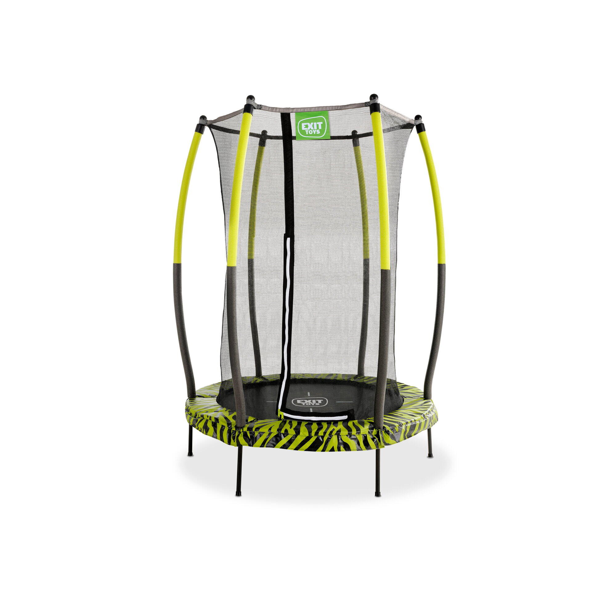EXIT TOYS EXIT Tiggy junior Trampolin mit Sicherheitsnetz ø140cm - schwarz/grün