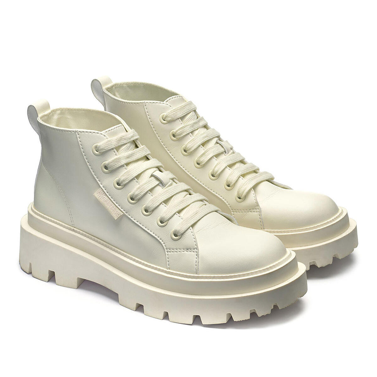 SUPERGA Womens/Ladies 3052 Alpina Apex Faux Leather Mid Cut High Tops (Total Cool Beige)