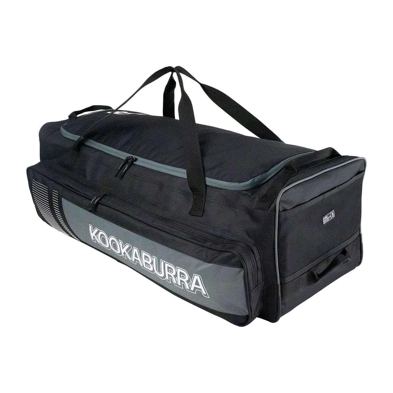 KOOKABURRA 4500 Cricket Wheelie Duffle Bag (Black/Grey)