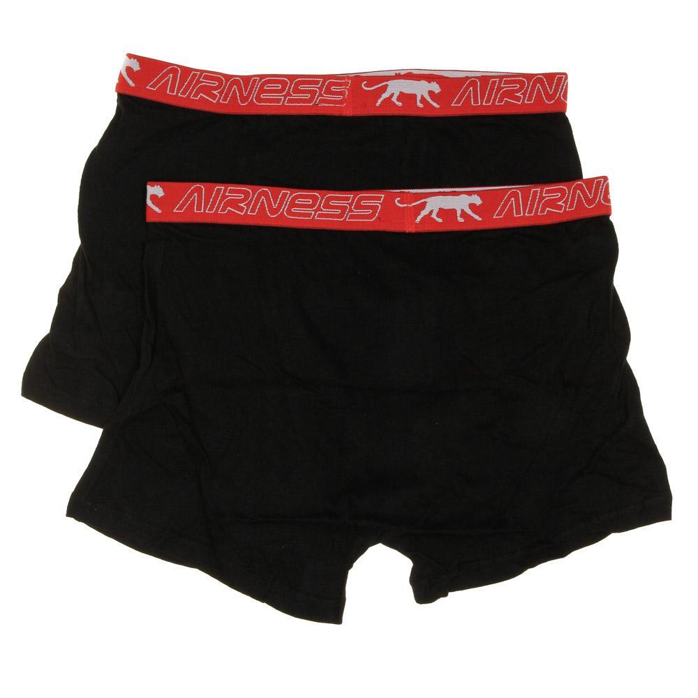 Airness Herren Boxershorts Schwarz Doppelpack 2/2
