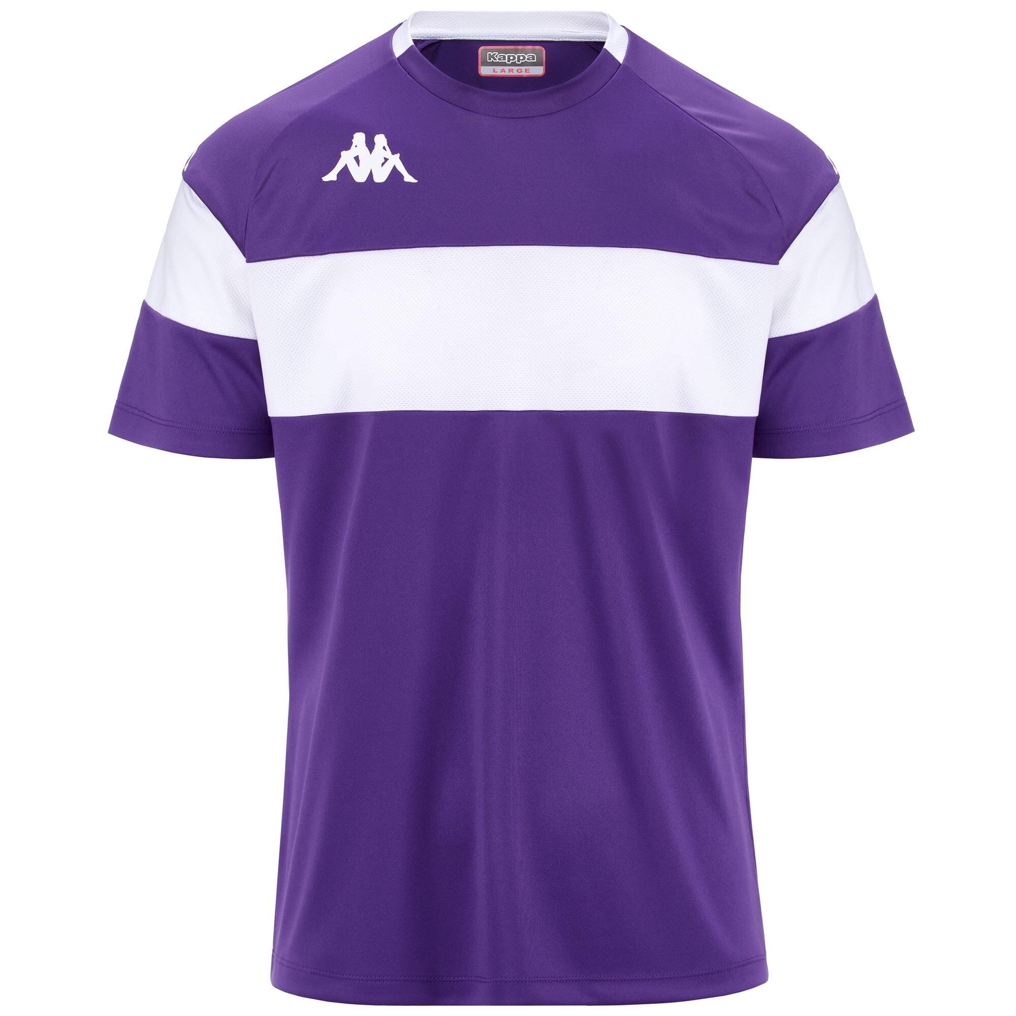 KAPPA t-shirt da uomo in poliestere viola da fitness