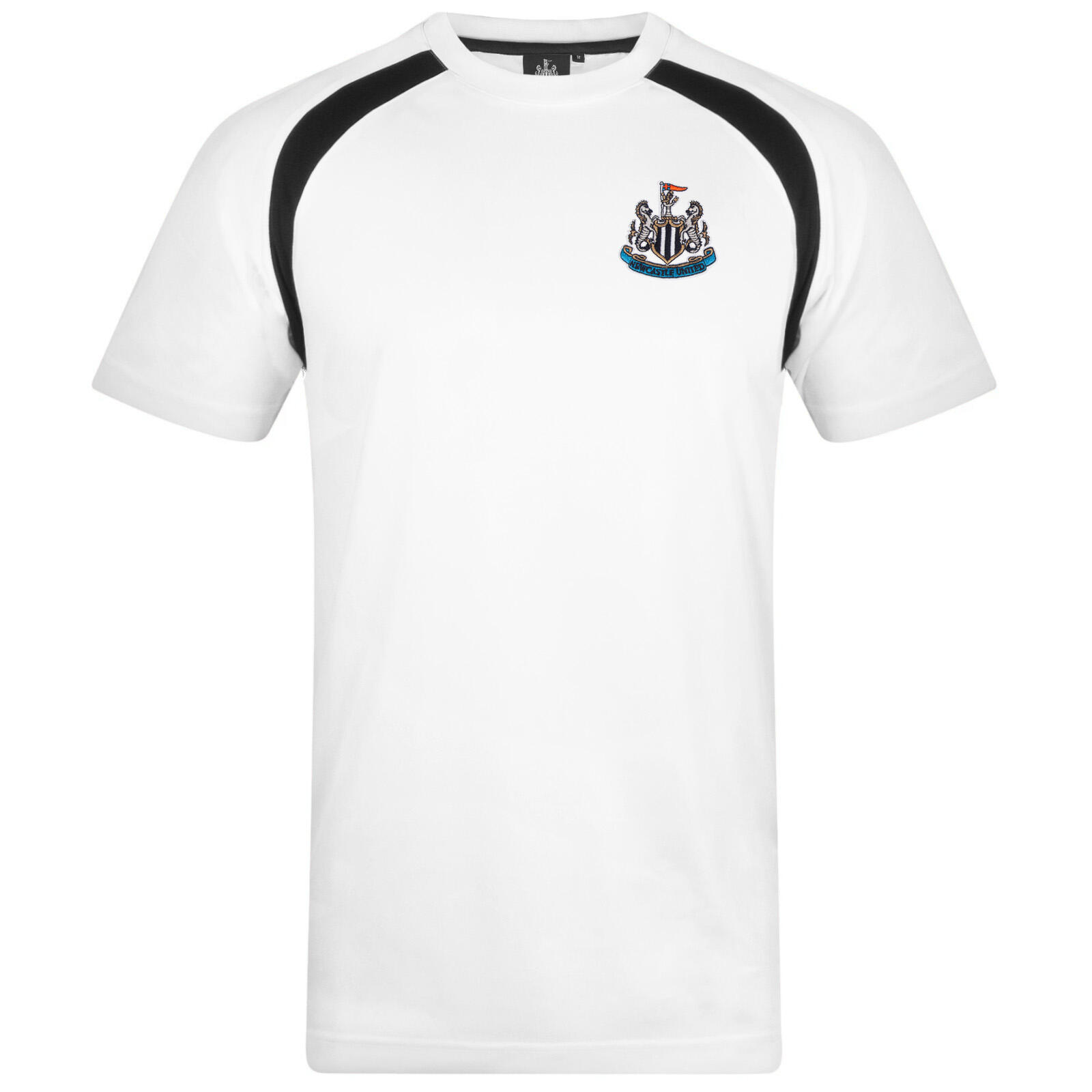 NEWCASTLE UNITED Newcastle United FC Official Football Gift Mens Poly T-Shirt White Small
