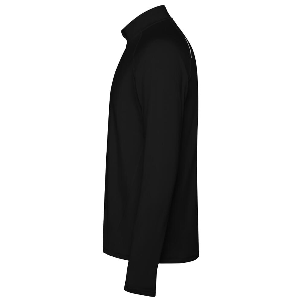 Mens Estambul Quarter Zip LongSleeved Sweatshirt (Solid Black) 3/3