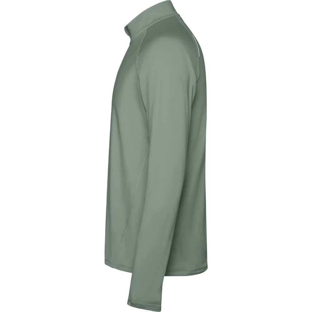 Felpa Cerniera Ad Un Quarto Manica Lunga Uomo Roly Estambul Verde Alloro 3/3