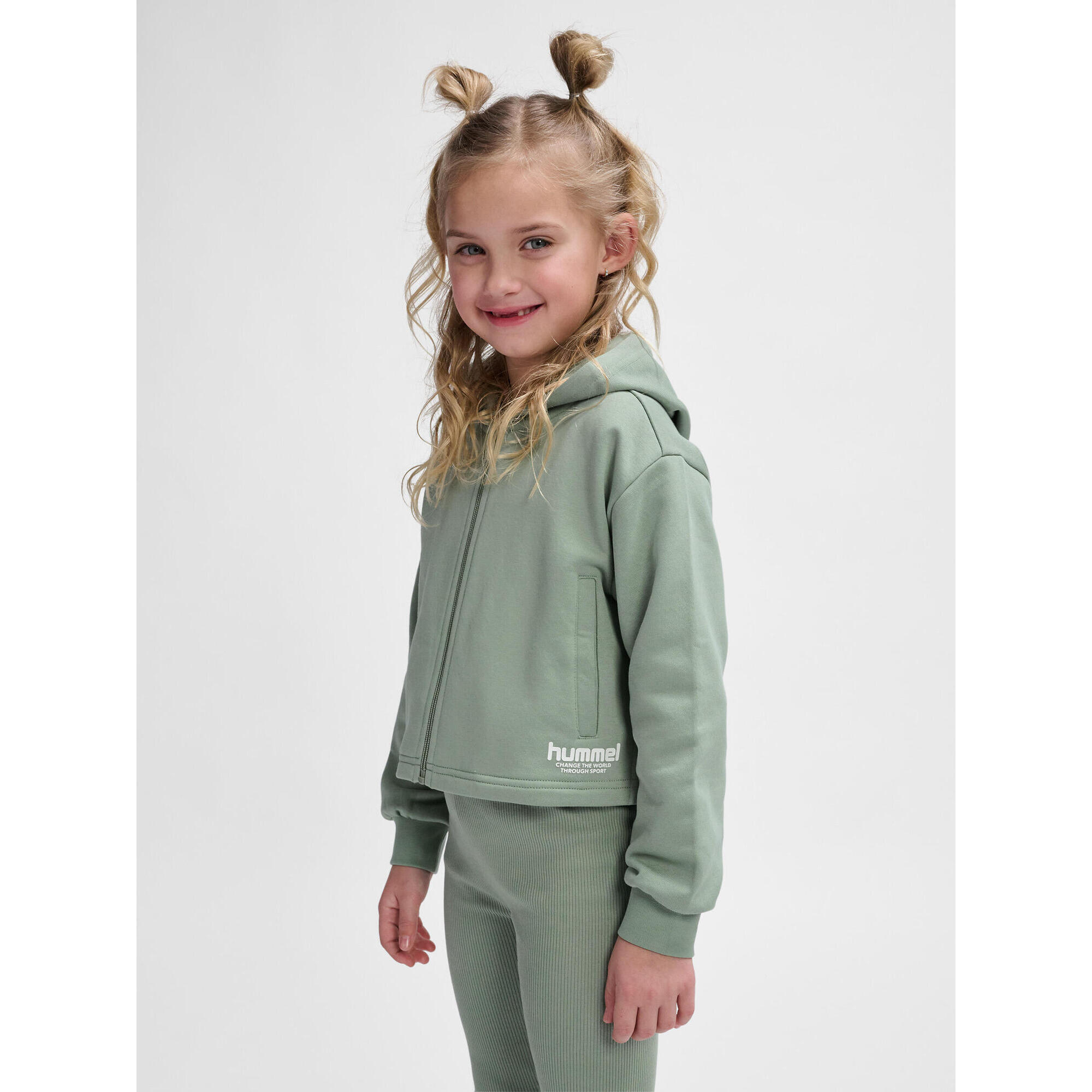 Hummel - Fermeture Éclair Zip Chaussure D'Intérieur Hmlzippi Fille Hummel - Sweat Zippé - Vert - Decathlon