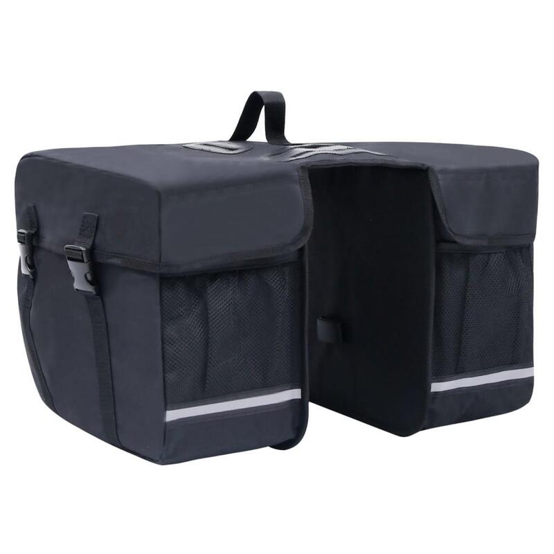 Sac à Vélo Double Étanche VidaXL pour Porte-Bagages 35L - Noir