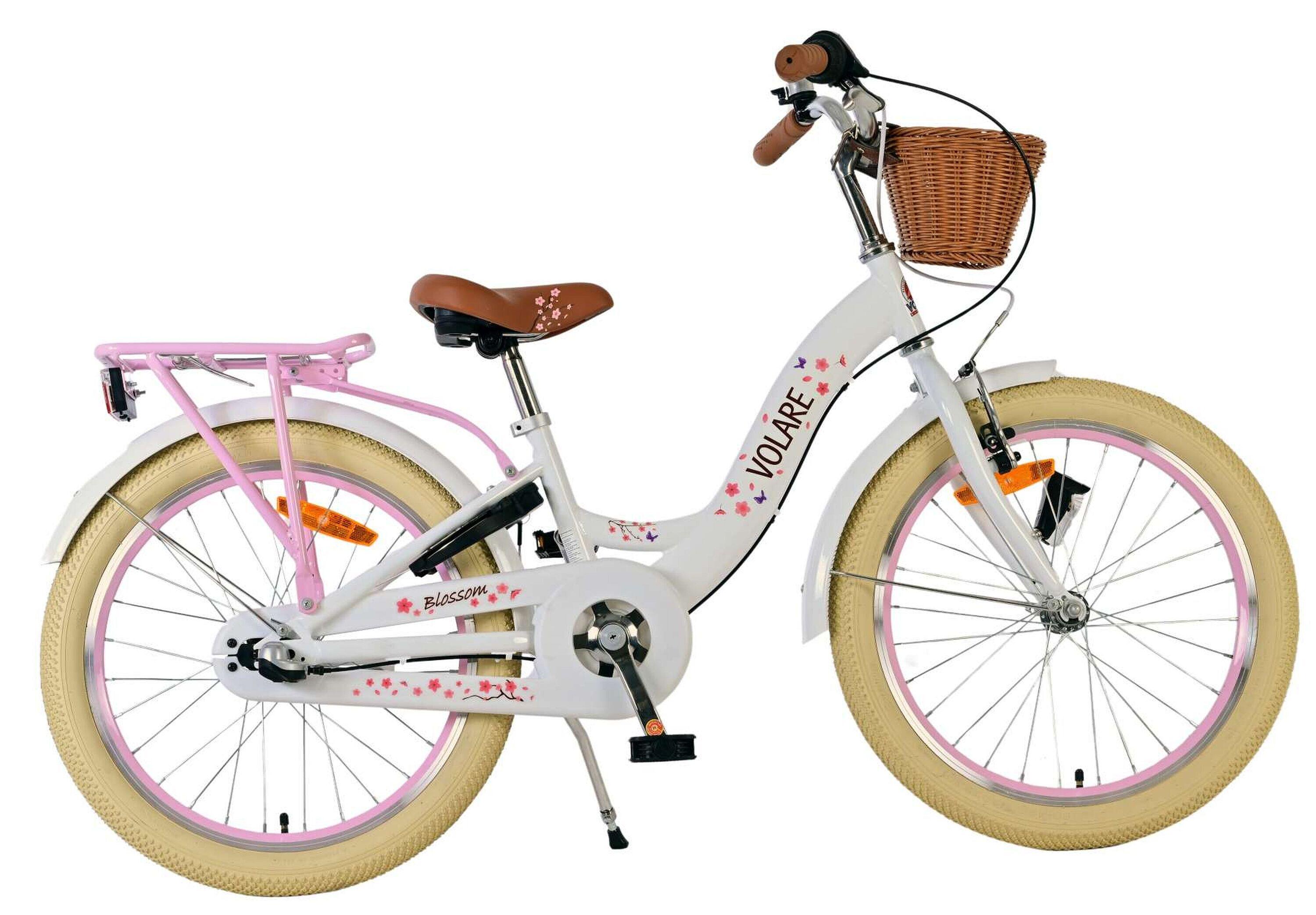 VOLARE BICYCLES VOLARE BICYCLES Blossom 20-inch kinderfiets met 3 versnellingen, wit
