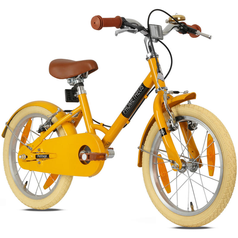 Vélo enfant 18 pouces dès 6 ans – Rétro/Vintage, frein V-Brake & béquille