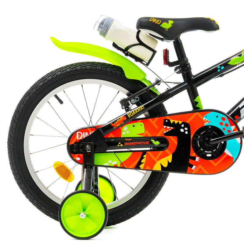 Dhs Dino Bicicletă copii - 18 inch, Negru