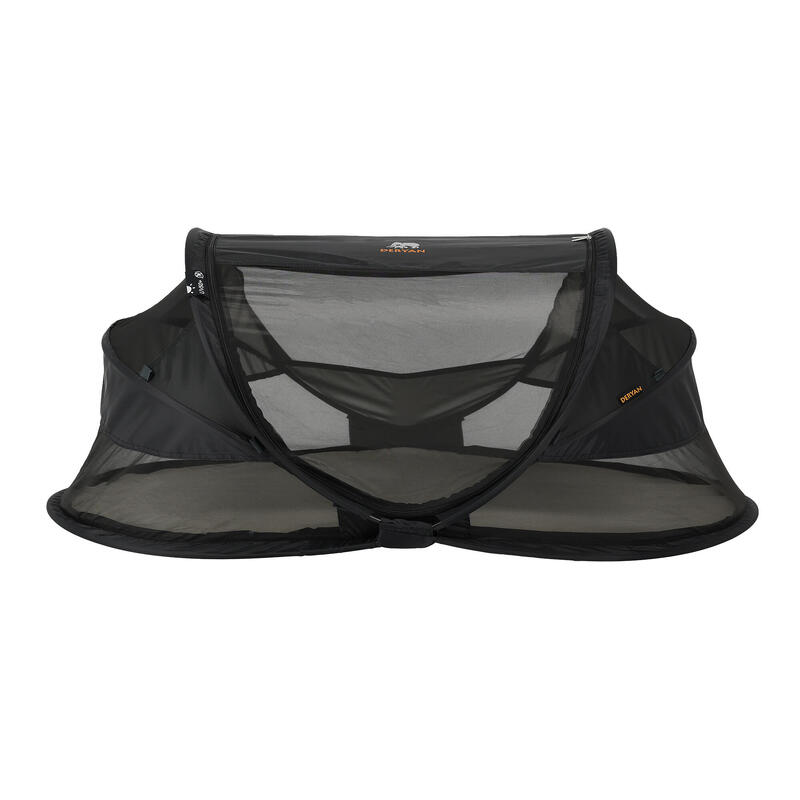 Pătuț de călătorie Baby Luxe - Include saltea autogonflabilă - Negru