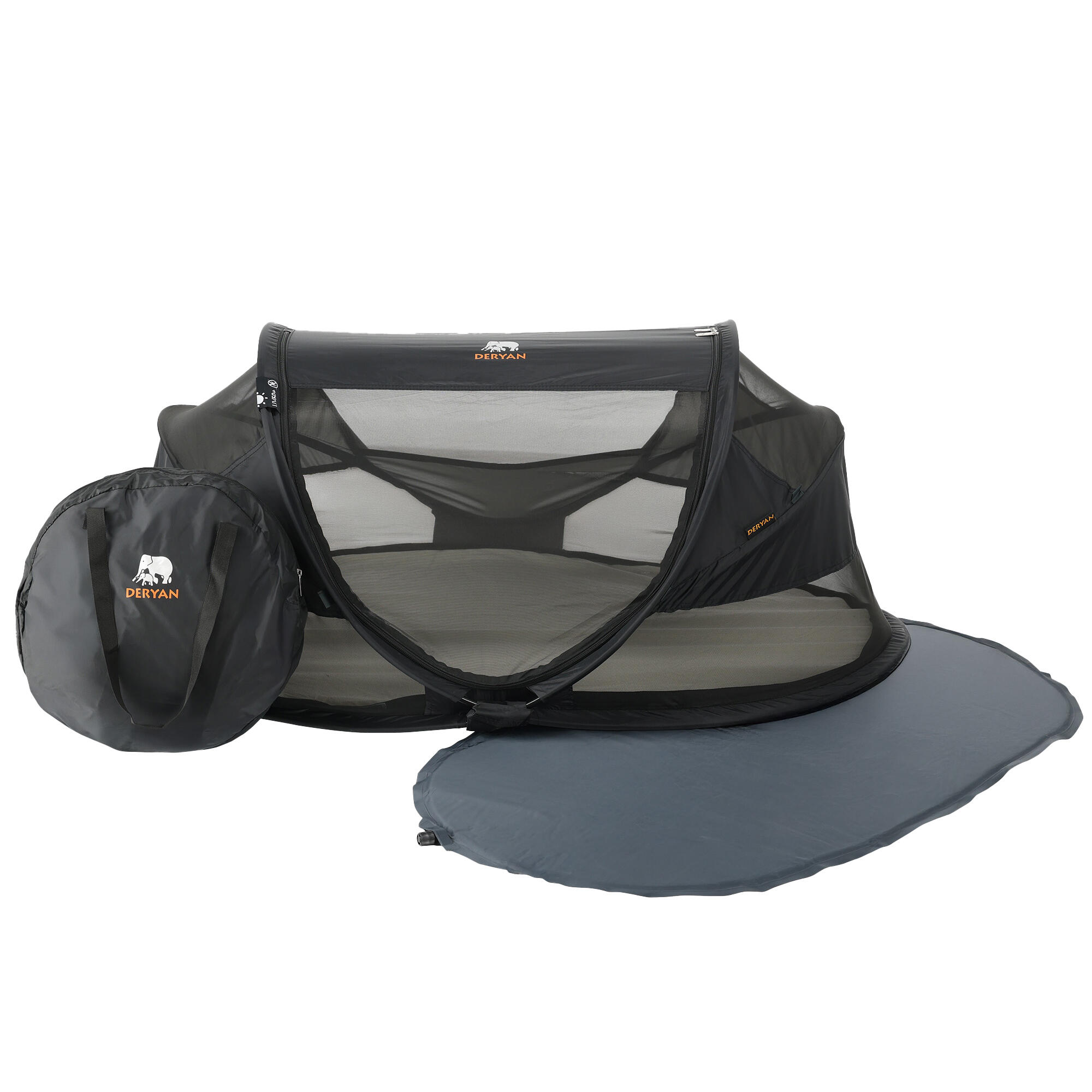Baby Luxe Campingbett - Inklusive selbstaufblasender Matratze - Schwarz 4/8