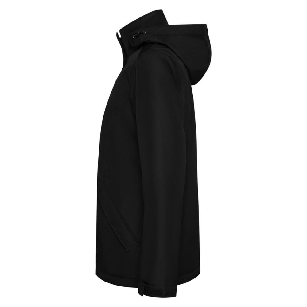 Parka America para Mujer Negro Sólido 3/4