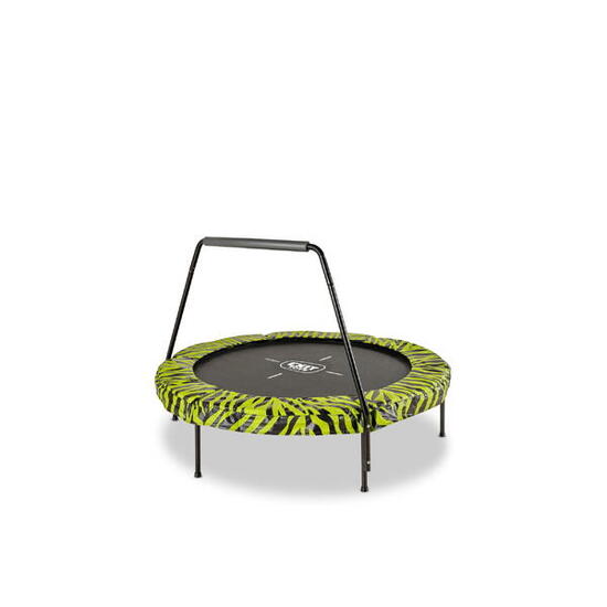 Trampolino elastico EXIT Tiggy Junior con barra ø140cm - nero/verde