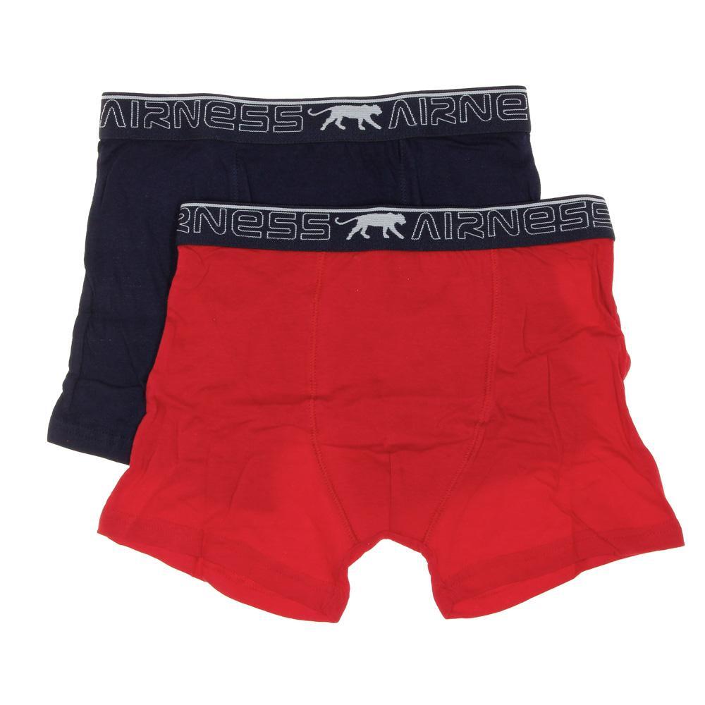 Airness Boys' 2 Pack Boxer Shorts Red/Navy
