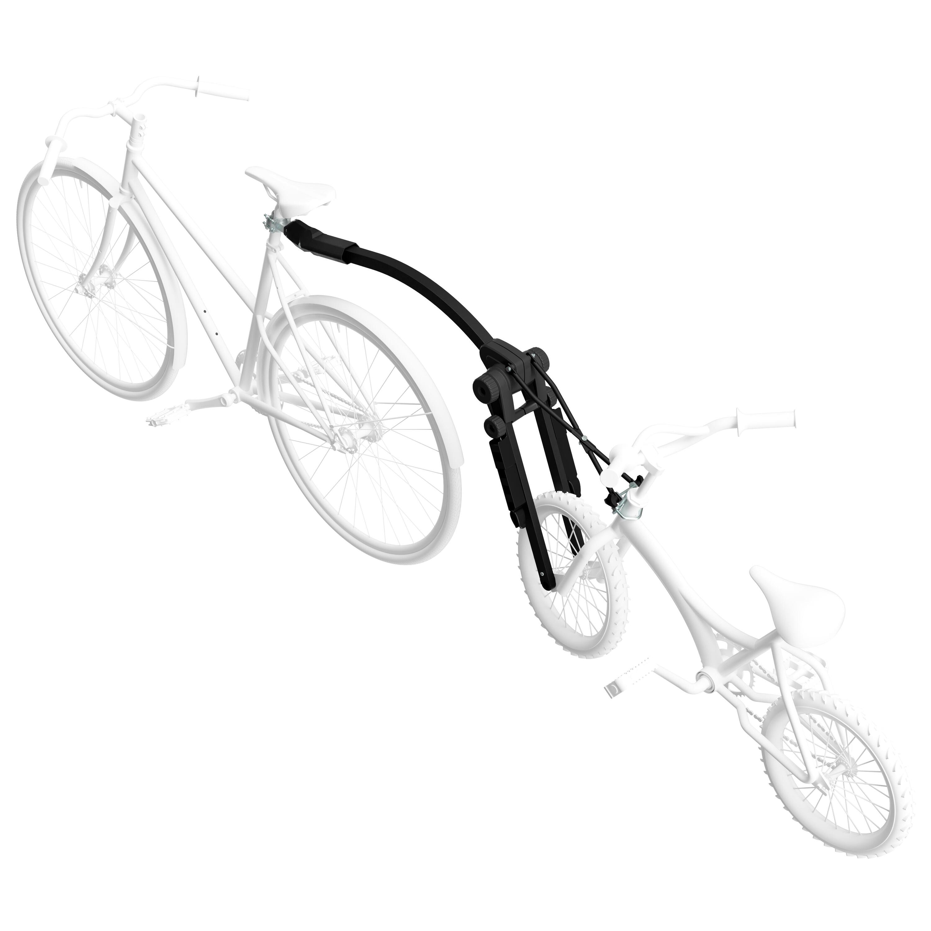 Barre de remorquage vélo NOIR assemblée - Pour vélos de 10 à 20" 2/4