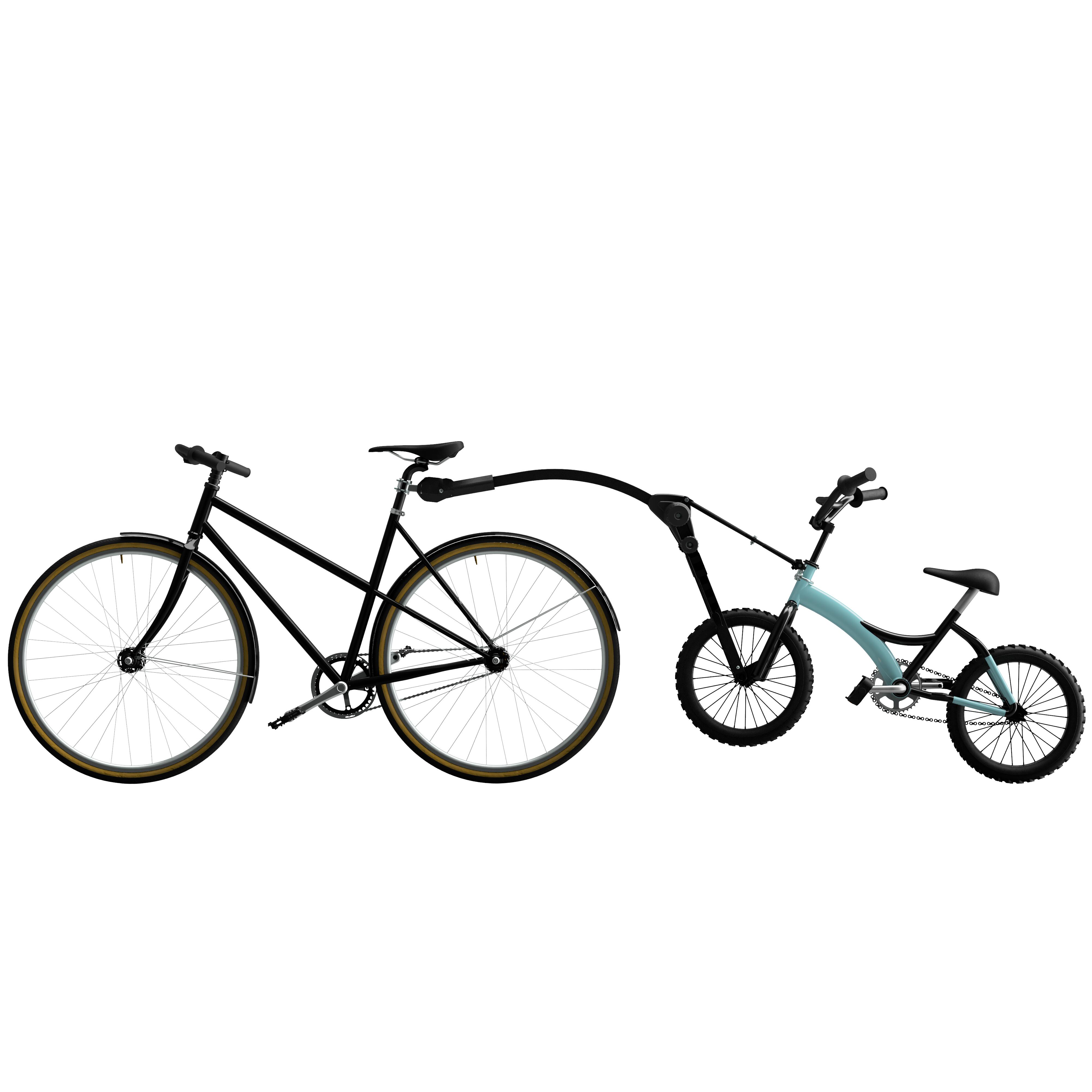 Traction Vélo Enfant Velo Suiveur Vtt Barre Trail Angel Noire Pour