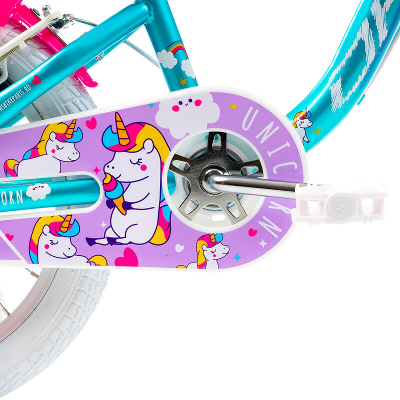 Bicicleta Copii DHS Unicorn, Albastru Reambalat