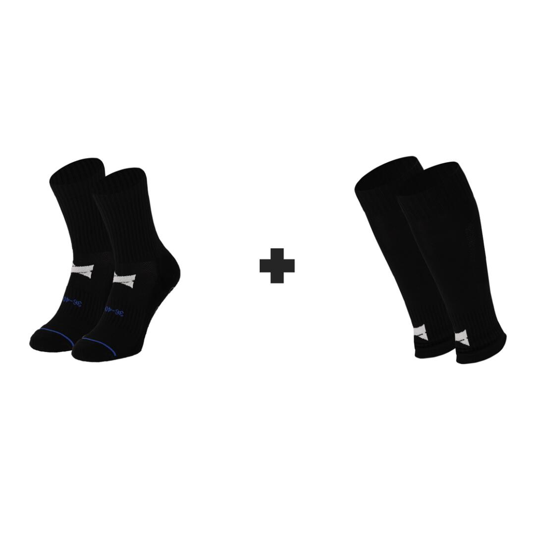 Xtreme - Chaussettes + Haut Football Grip - 2 X 2 Paires - Chaussettes - Noir - Decathlon