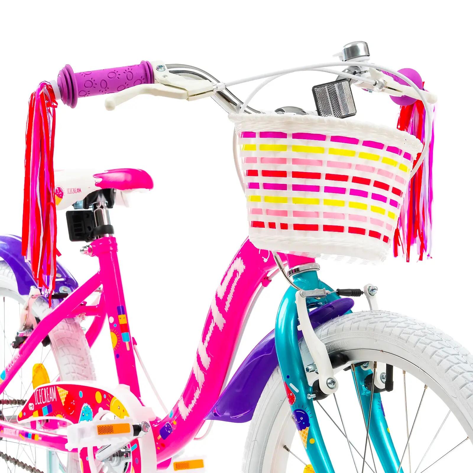 Bicicleta infantil DHS Icecream - 20 pulgadas, rosa 6/7