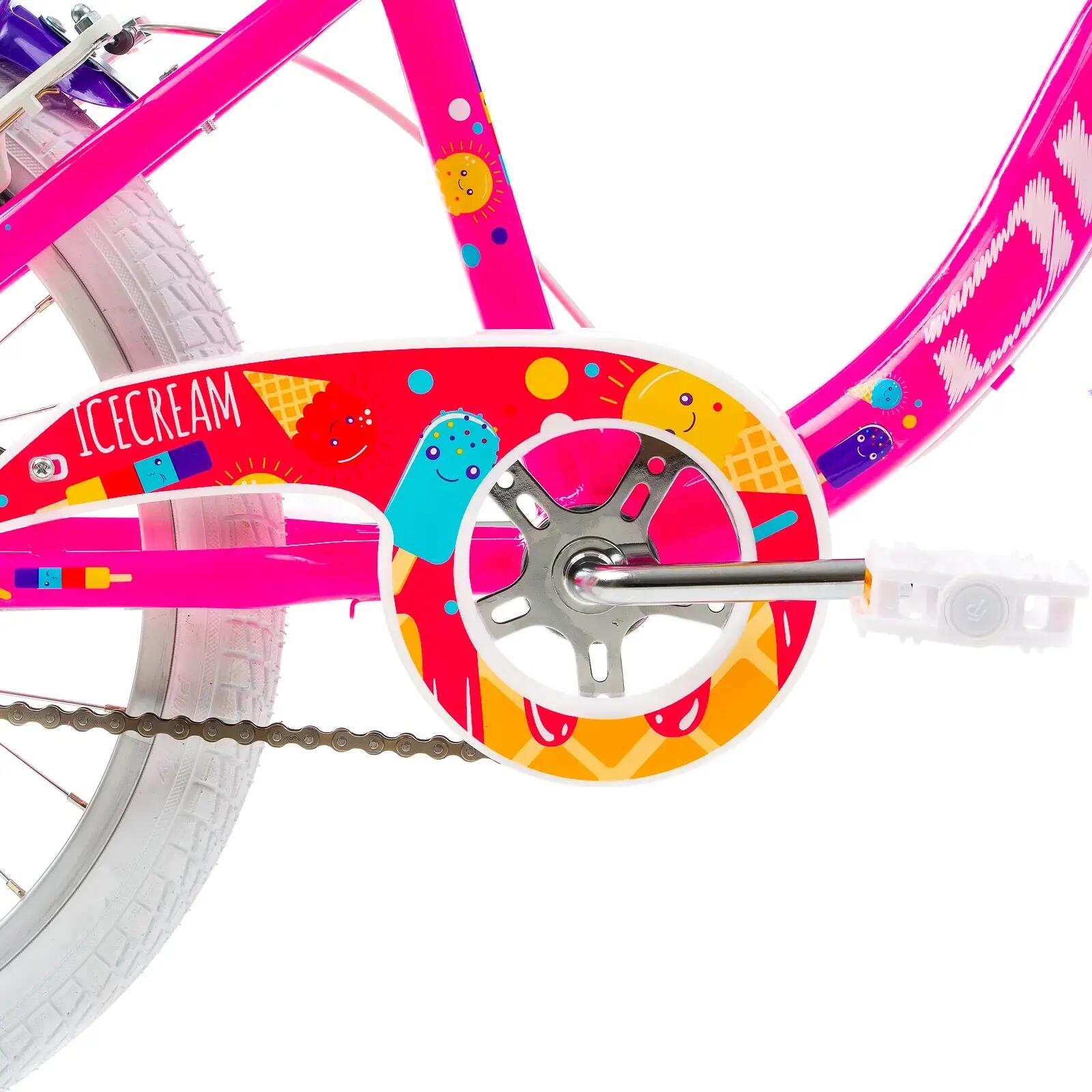 Bicicleta infantil DHS Icecream - 20 pulgadas, rosa 4/7