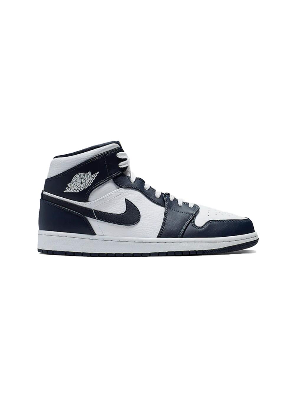 Air Jordan 1 Mid White Metallic Gold Obsidian 5/5