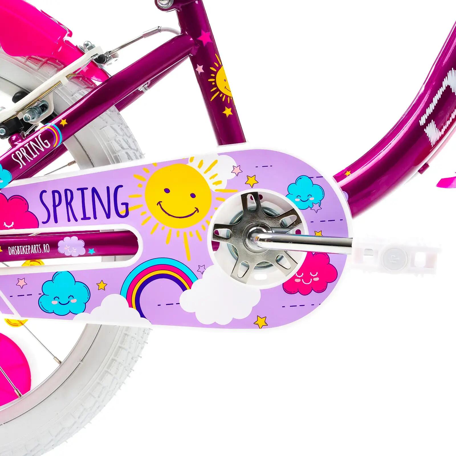 DHS Spring kinderfiets - 18 inch, paars 5/7