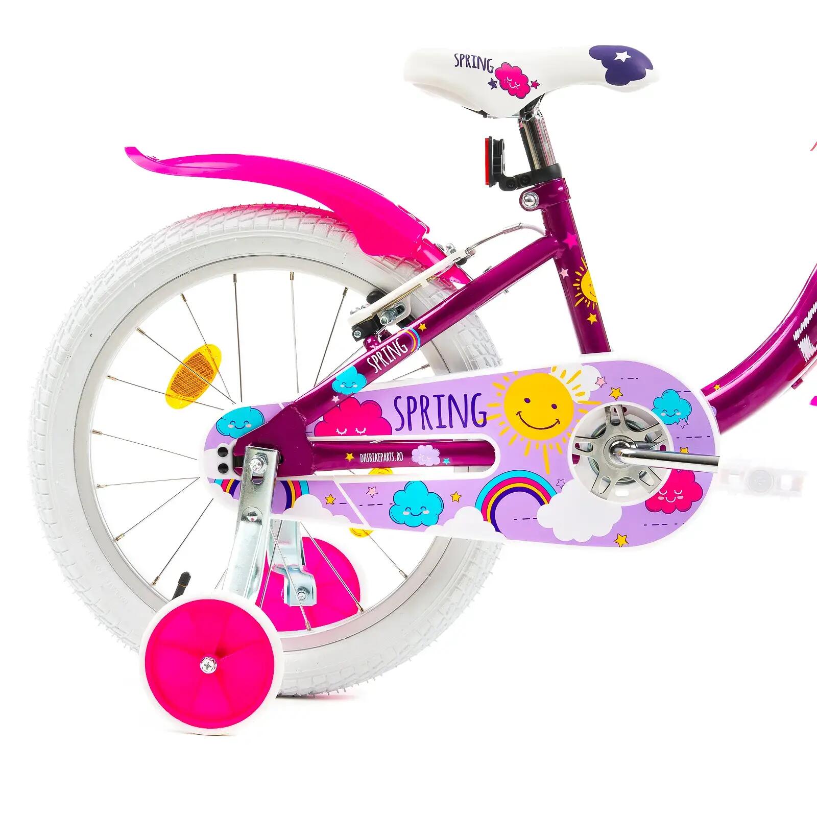 DHS Spring kinderfiets - 18 inch, paars 4/7