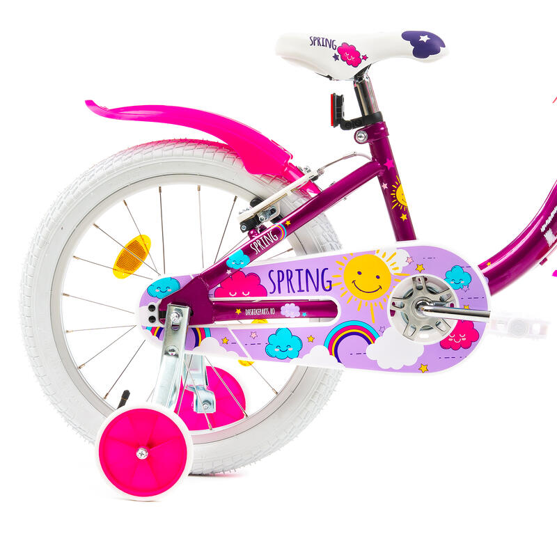 Dhs Spring Bicicletă copii 18 inch, mov