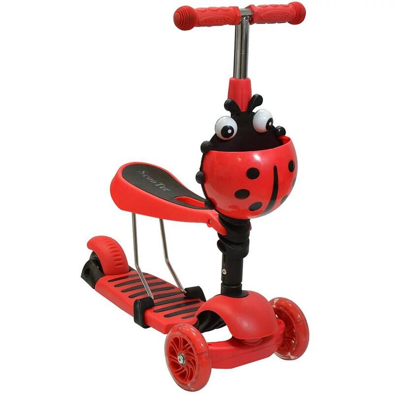Monopattino a tre ruote con motivo a coccinella 4/4