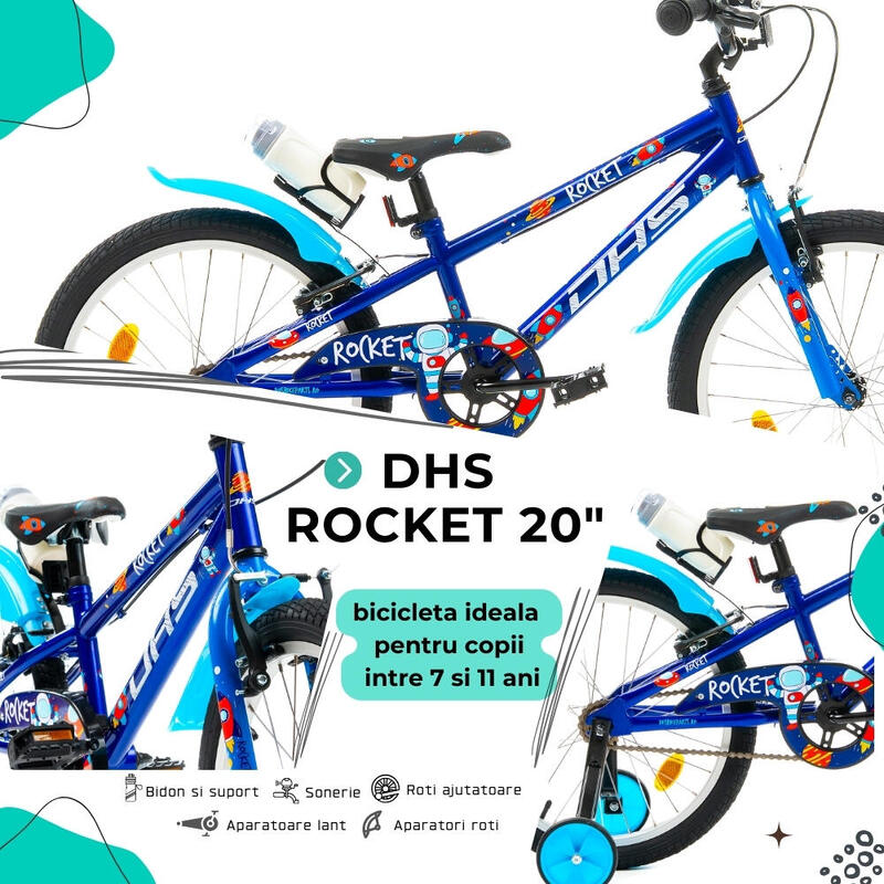DHS Rocket Bicicletă copii , albastru