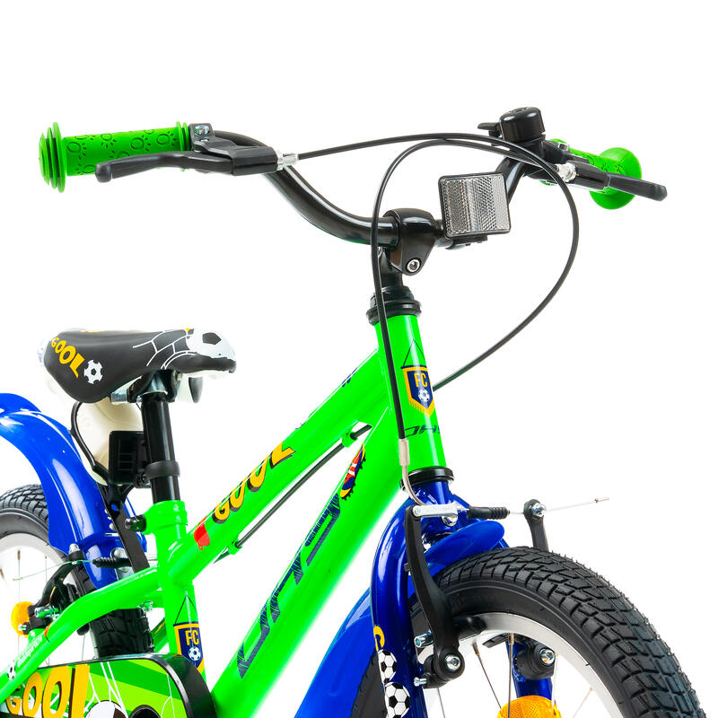 Dhs Bicicletă copii Football - 18 inch, verde