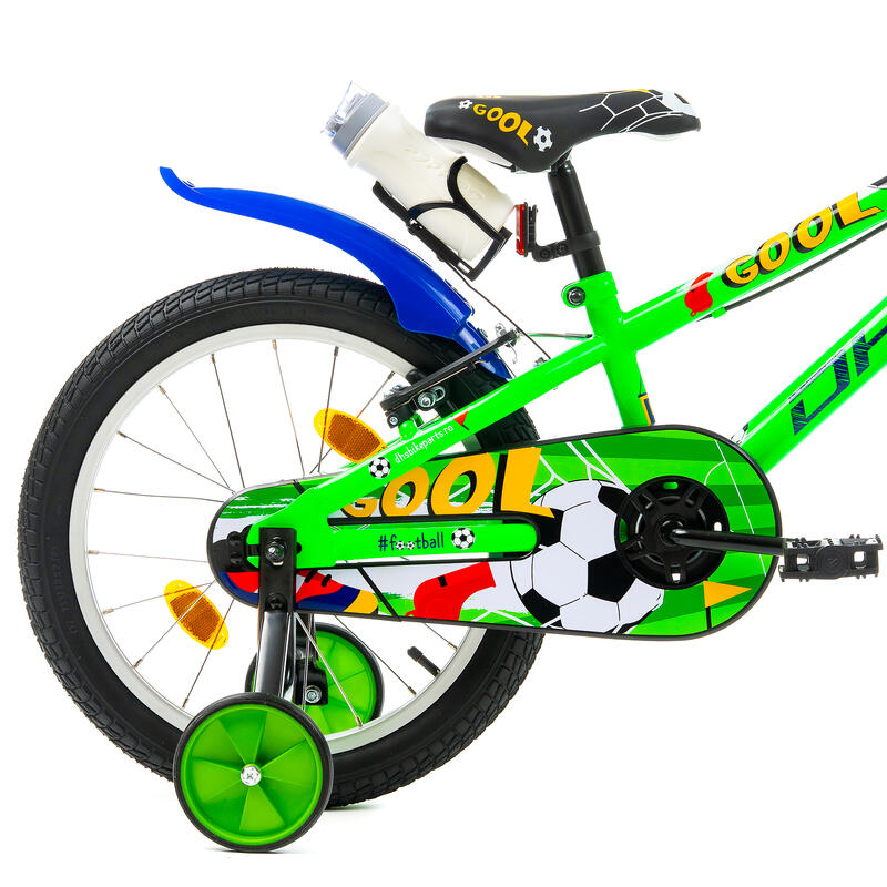 Bicicleta Copii DHS Football, Verde Reambalat