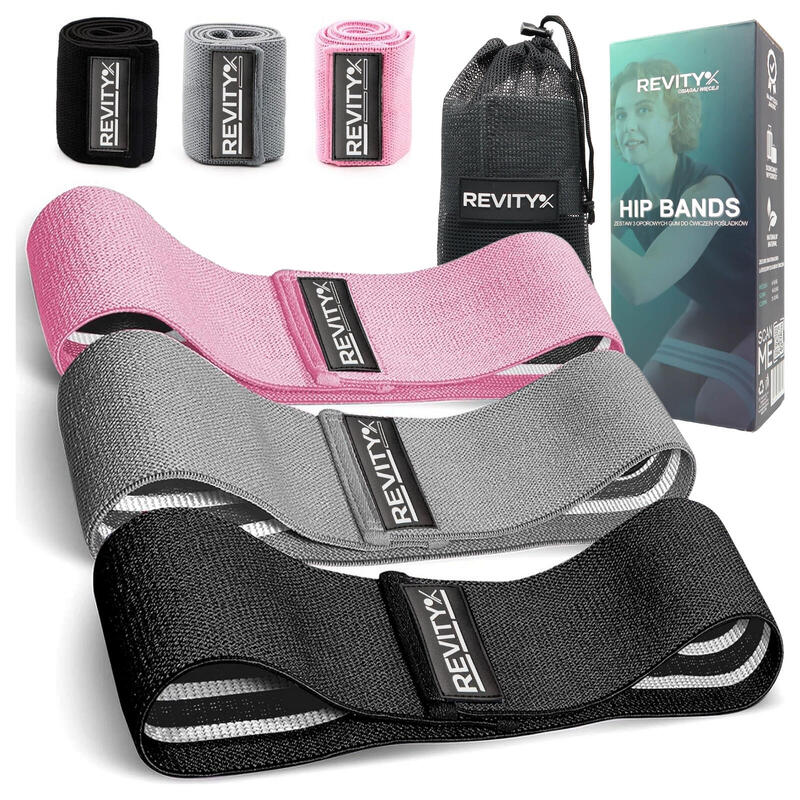 Gumy taśmy oporowe materiałowe do ćwiczeń FLEX Hip Bands