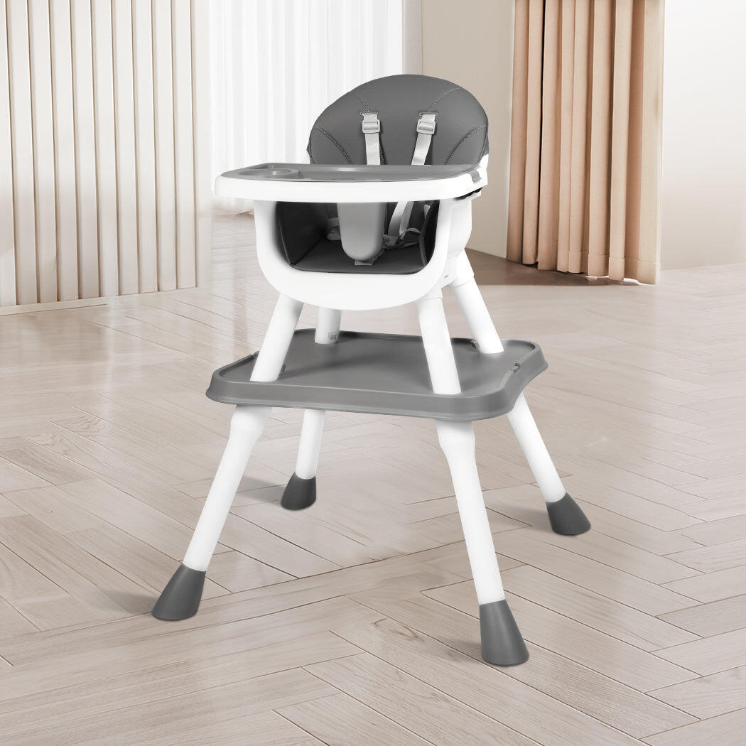 BoPeep  8 in 1 Foldable High Chair Infant Eating Table and Seat - Grey