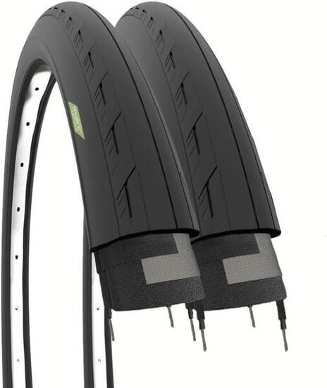 2 copertoni 700x25C (25-622) pneumatici bici stradali 700 x 25C neri BDC EV