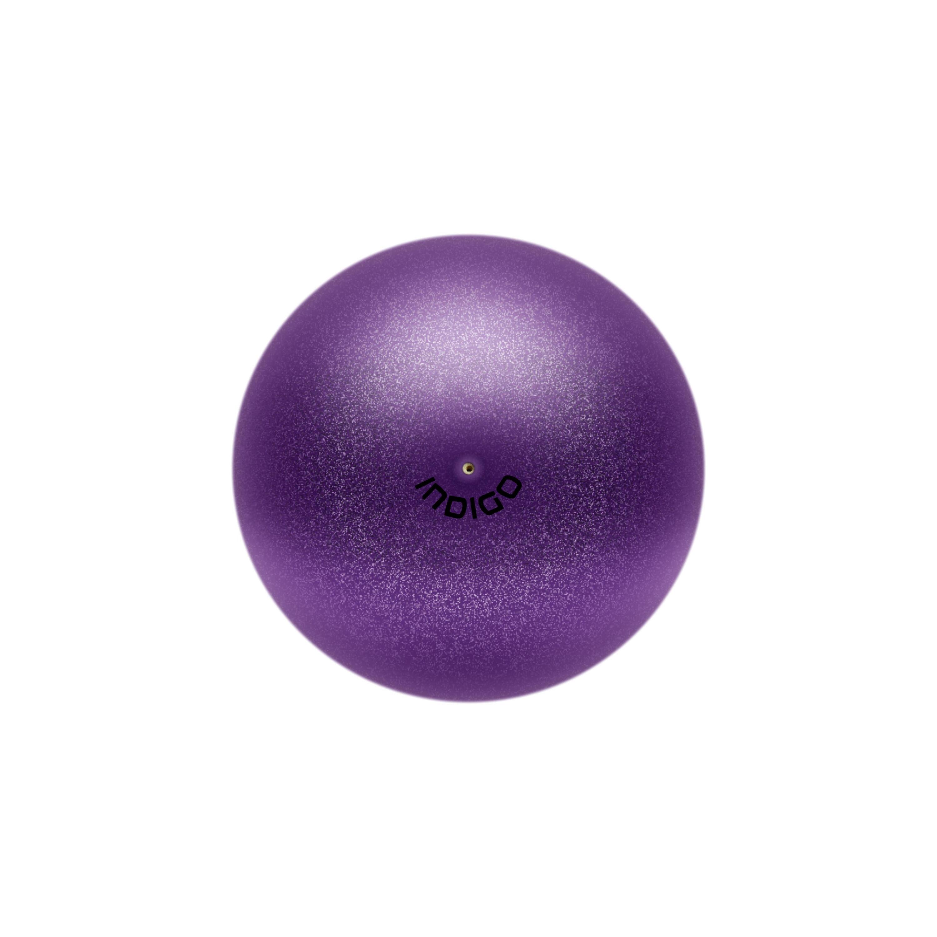 INDIGO SPORTS Pelota de Gimnasia Rítmcia con Glitter 400 g INDIGO 19 cm Violeta