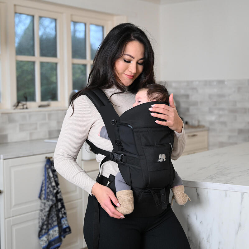 Marsupiu ergonomic - Port-bebe 4-în-1 - Negru