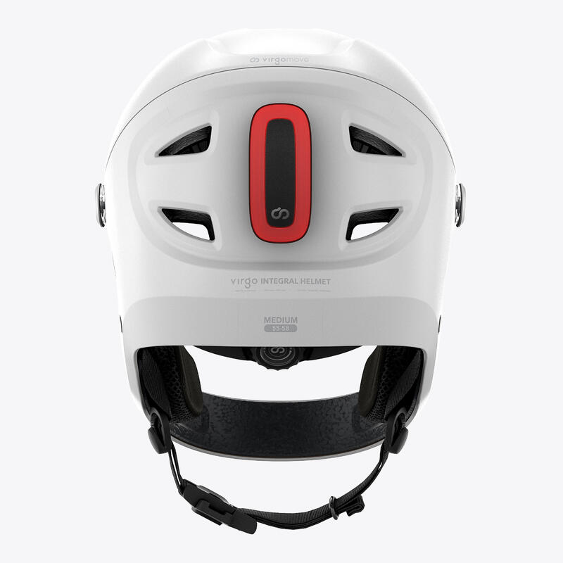 Virgo Integral Blanc - Casque Intégral Urbain avec visière et phare arrière