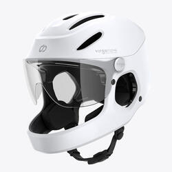 Virgo Integral Bleu - Casque Intégral Urbain avec visière et phare arrière